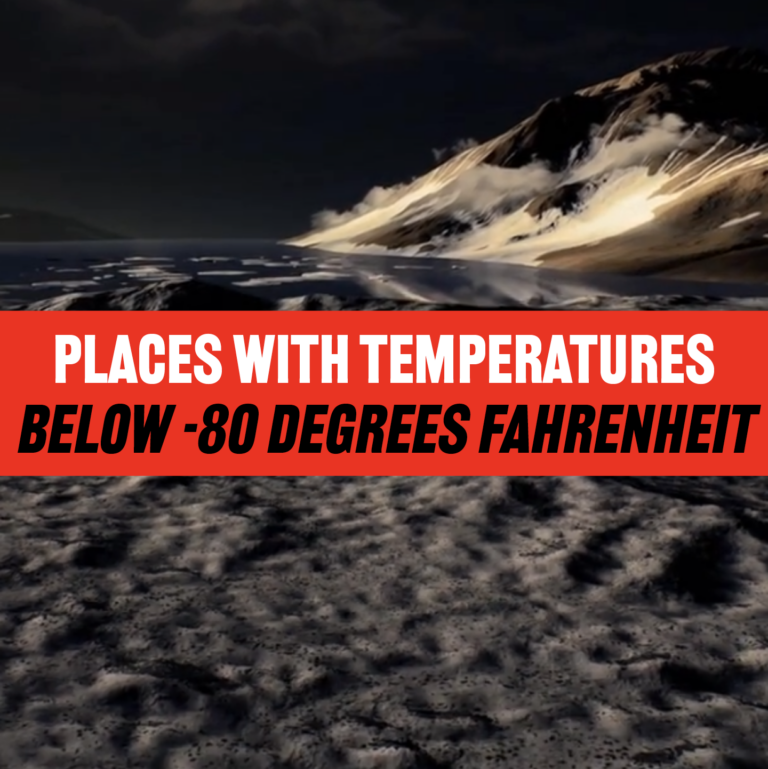 Places With Temperatures Below -80 Degrees Fahrenheit