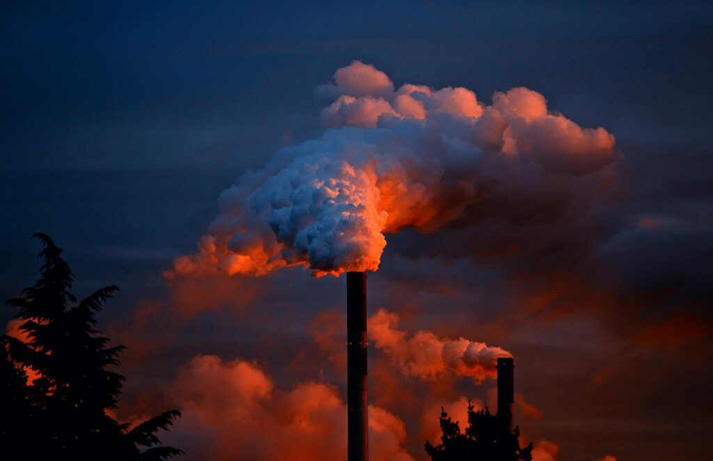 Smoke Coming Out of Factory Pipes