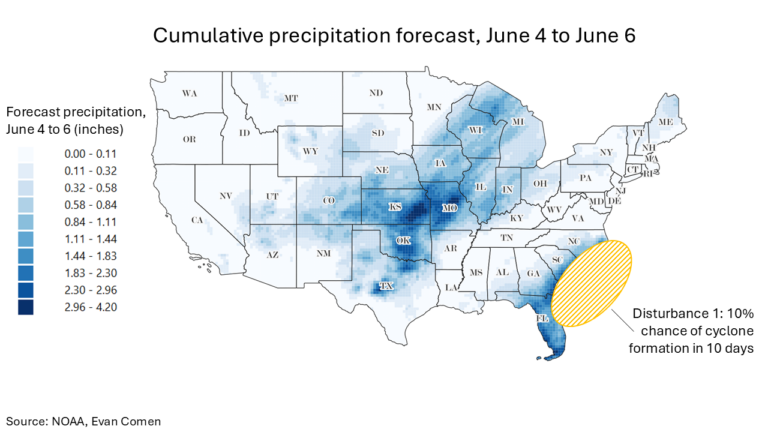 First ‘Disturbance’ of 2025 to Bring Heavy Rain to Florida, Carolinas